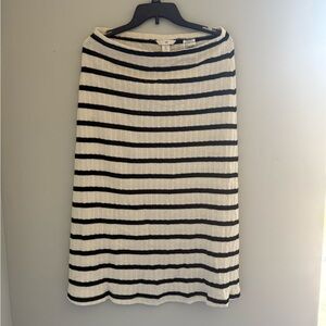 H&M Black and White Striped Knit Top